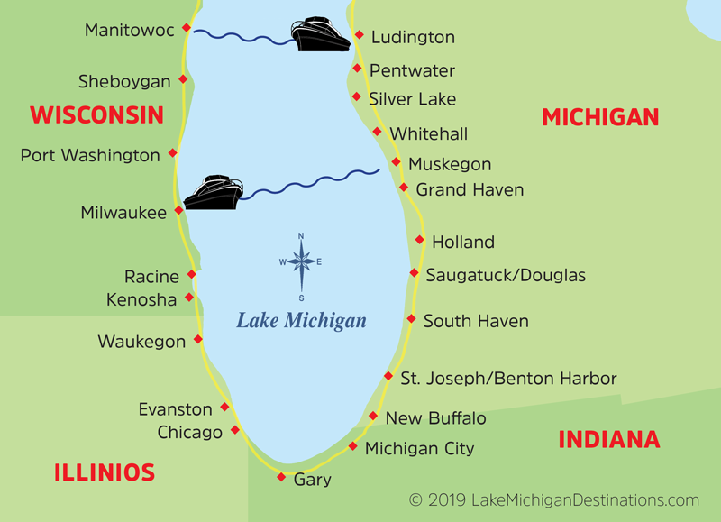 lake michigan circle tour map