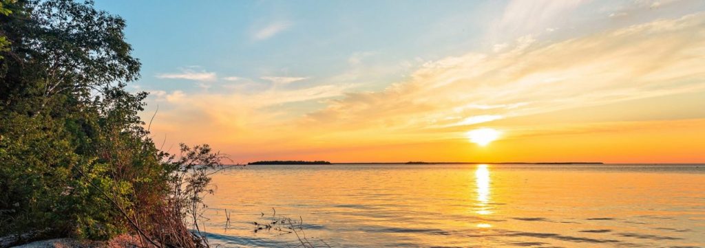 sunset on Lake Michigan at Peninsula State Park