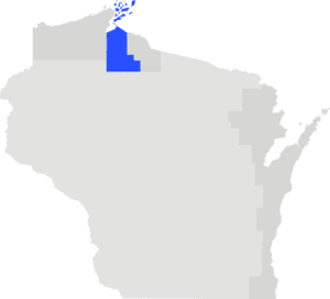 Ashland County Wisconsin map