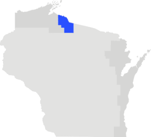 Iron County Wisconsin map