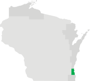 Milwaukee County Wisconsin map