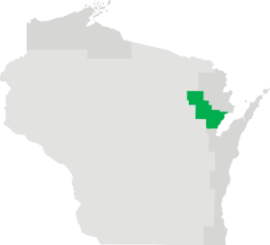 Oconto County Wisconsin map